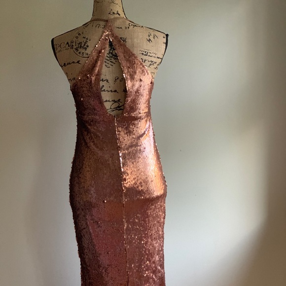 Nasty Gal Rose Gold sequin dress size 4 - Picture 9 of 16
